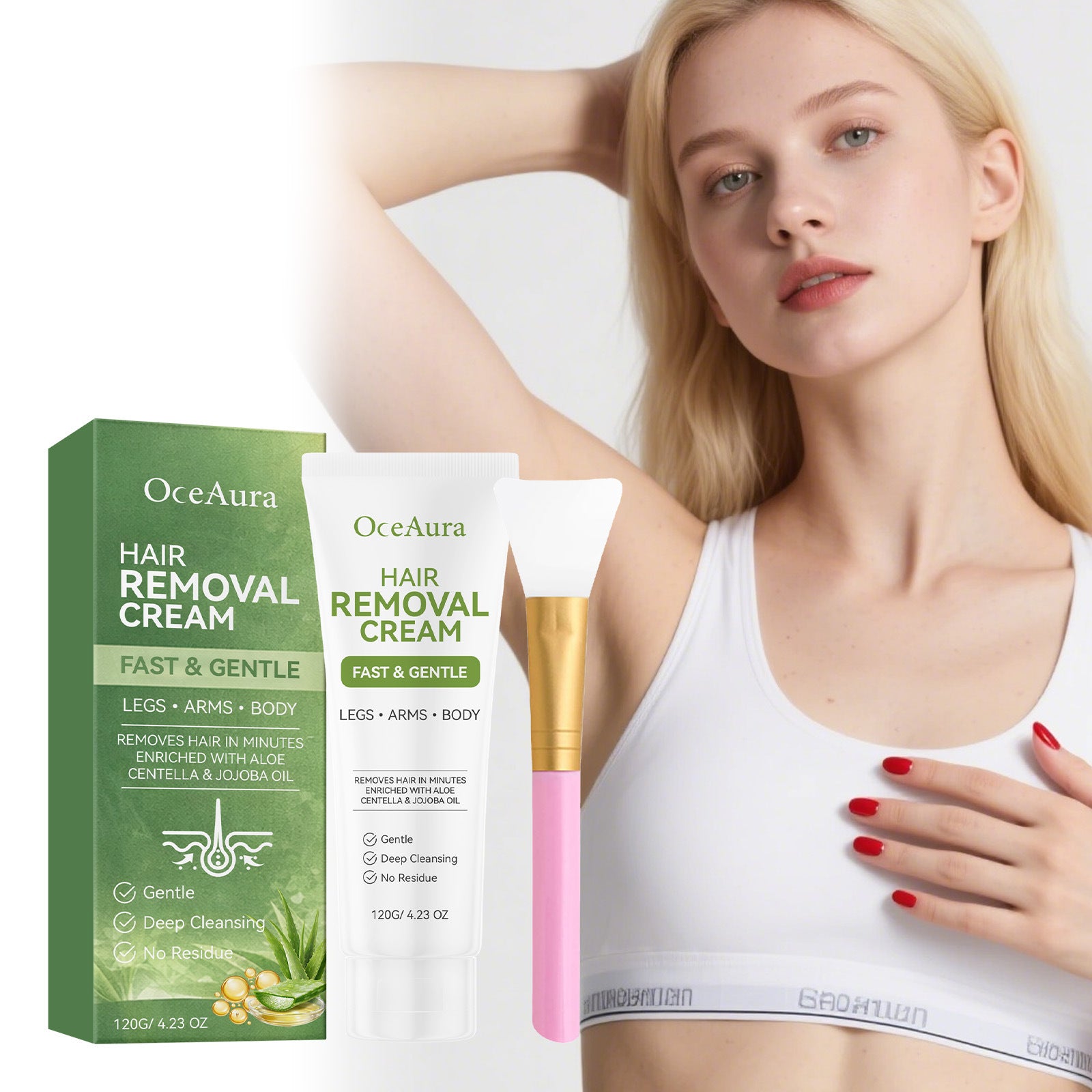 Smooth, Soft, And Comfortable Skincare Aloe Gentle Hair Removal Cream